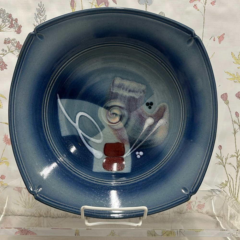 VTG pacific NW modernist James brooks studio art potter large shallow bowl